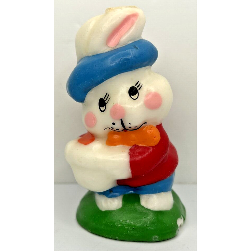 Vintage Springtime Easter Bunny Decorative Candle 3.5" SKU H375